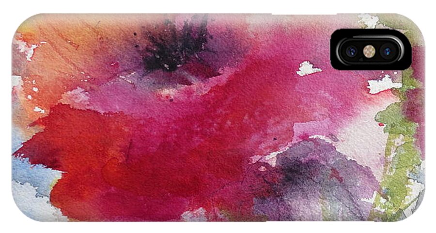 Poppy iPhone X Case featuring the painting Iceland Poppy by Anne Duke