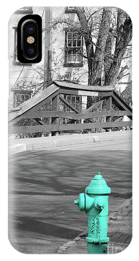 Hydrant iPhone X Case featuring the photograph I'm Supposed To Be RED by Lori Tambakis