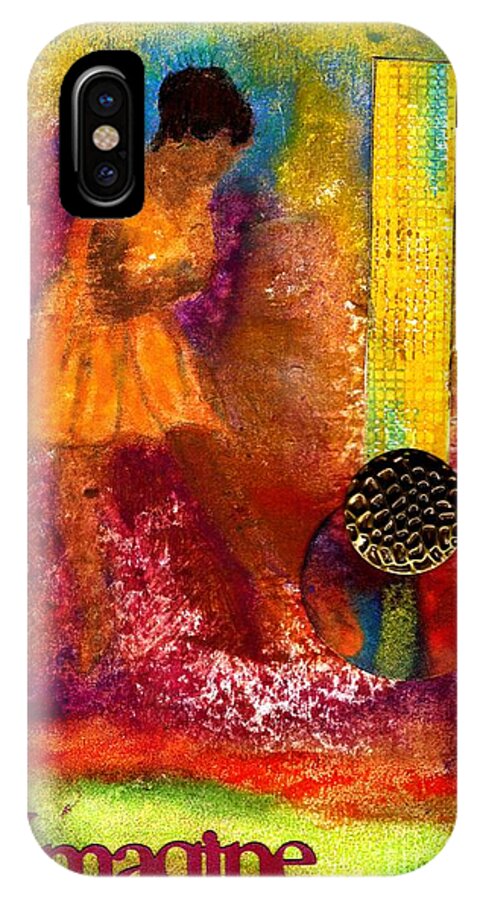 Gretting Cards iPhone X Case featuring the mixed media Imagine Winning by Angela L Walker