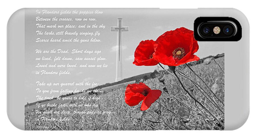 Poppy Field iPhone X Case featuring the photograph In Flanders Fields by Gill Billington