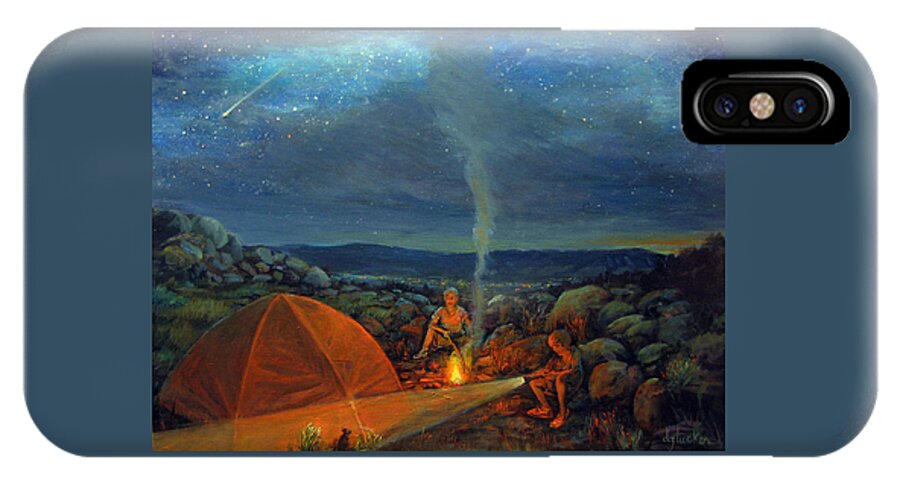 Nature iPhone X Case featuring the painting In the Spotlight by Donna Tucker