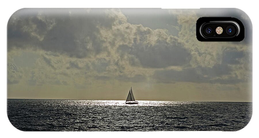 Naples iPhone X Case featuring the photograph In the spotlight. Sailboat sailing in Naples Fl by Toby McGuire