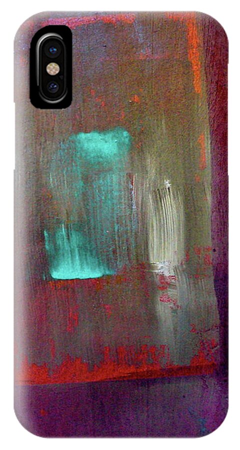 Contemporary iPhone X Case featuring the painting Inner Space by Mary Sullivan