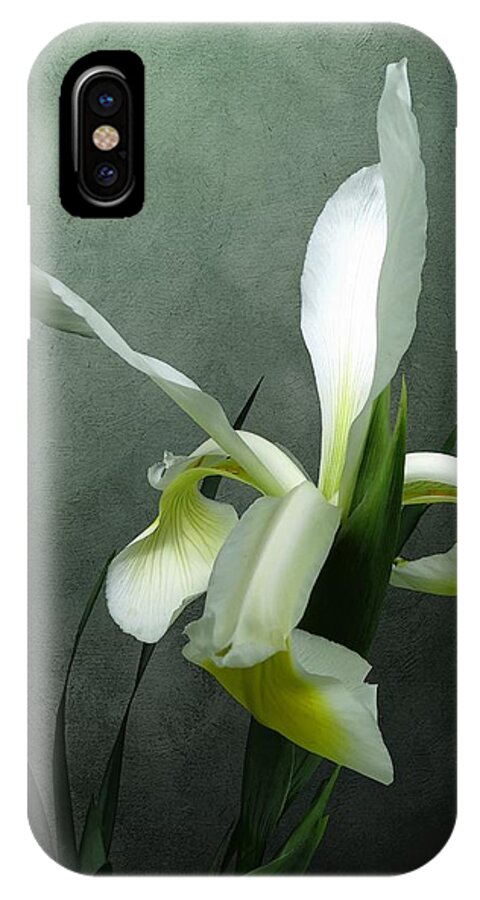 White Iris iPhone X Case featuring the photograph Iris Celebration by I'ina Van Lawick