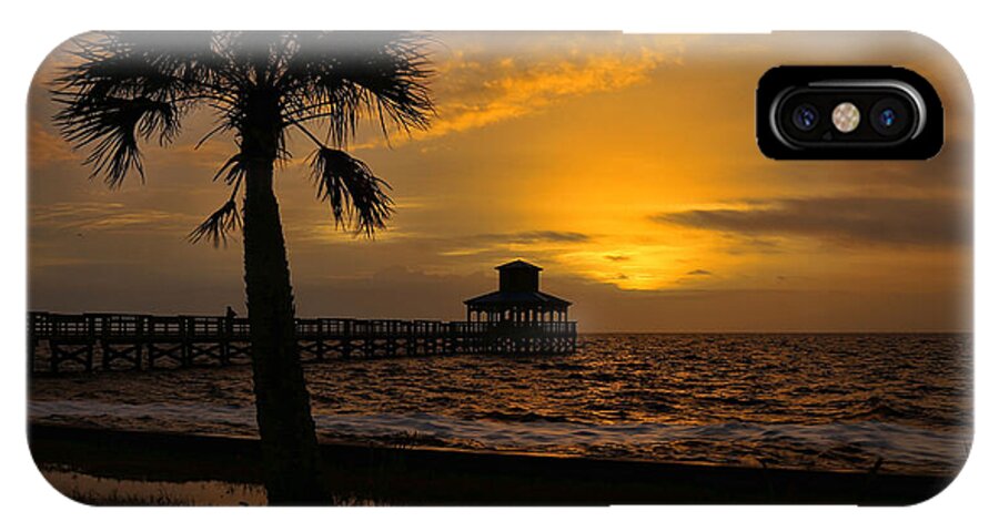 Pleasure Island iPhone X Case featuring the photograph Island Sunrise by Judy Vincent