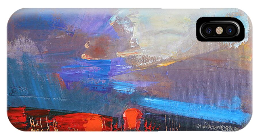 Will Soon Burst iPhone X Case featuring the painting It will soon burst by Anastasija Kraineva