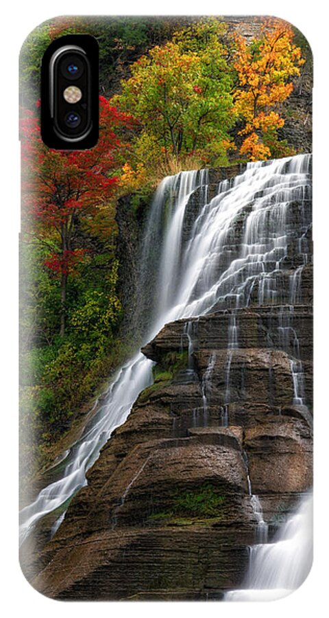 Ithaca Falls iPhone X Case featuring the photograph Ithaca Falls by Mark Papke