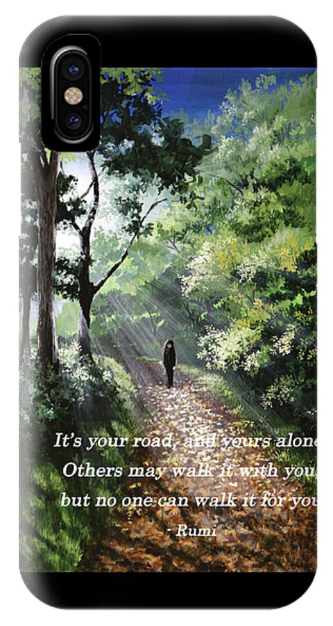Sunrise iPhone X Case featuring the painting It's Your Road by Mary Palmer