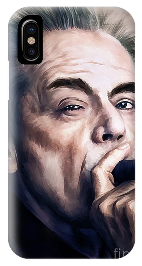 Jack iPhone X Case featuring the digital art Jack Nicholson 2 by Andrzej Szczerski