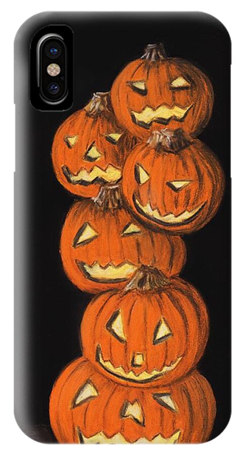 Malakhova iPhone X Case featuring the painting Jack-O-Lantern by Anastasiya Malakhova