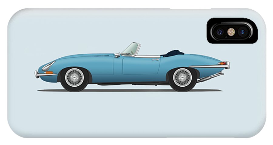 Jaguar E Type Roadster Cotswold Blue Iphone X Case For Sale By Steve H Clark Photography