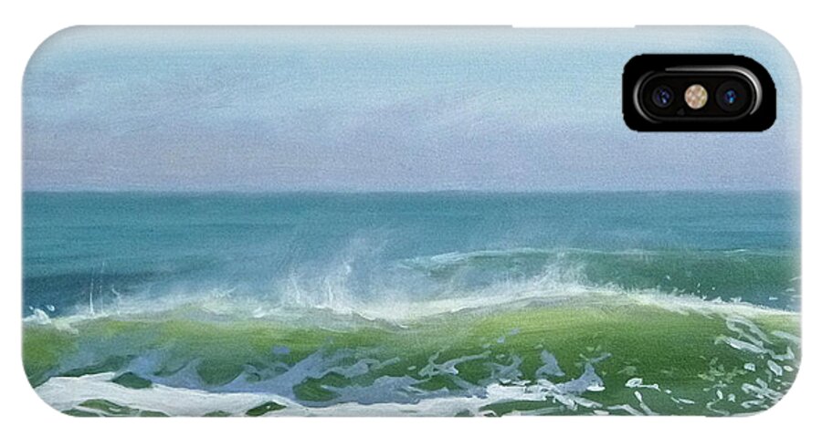 Ocean iPhone X Case featuring the painting January Day 2 by Ellen Paull