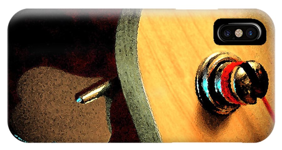 Still Life iPhone X Case featuring the digital art Jazz Bass Tuner by Todd Blanchard