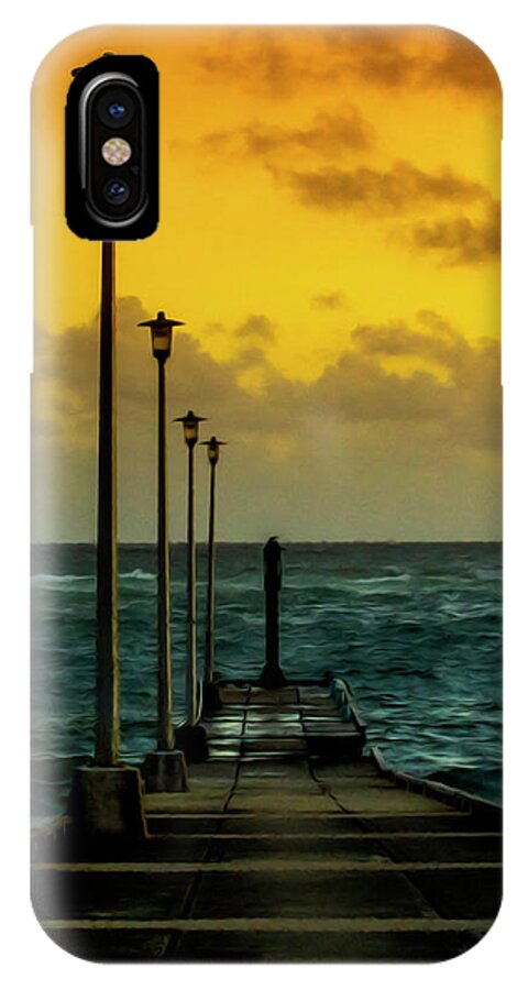 Jetty iPhone X Case featuring the photograph Jetty at sunrise by Stuart Manning