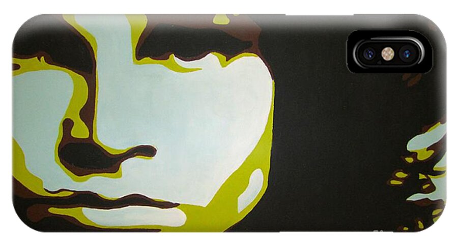 Jim Morisson Paintings iPhone X Case featuring the painting Jim Morrison by Ashley Lane