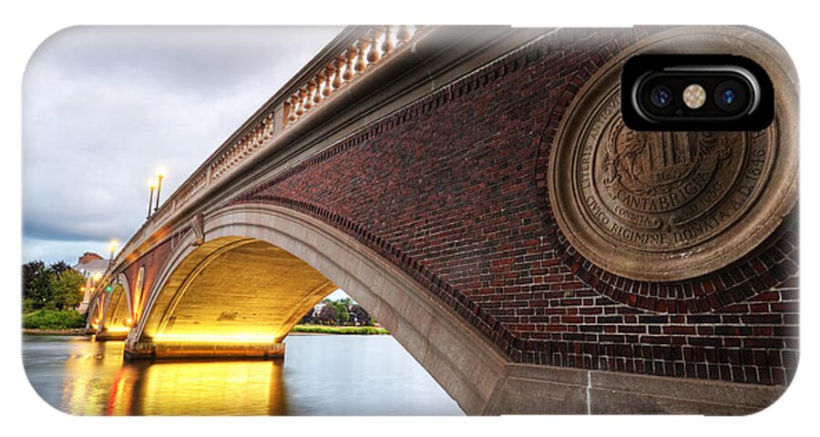 Cambridge iPhone X Case featuring the photograph John Weeks Bridge Charles River Harvard Square Cambridge MA by Toby McGuire