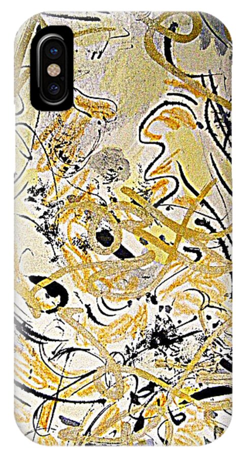 Abstract Painting iPhone X Case featuring the painting Kandinsky Echo by Nancy Kane Chapman