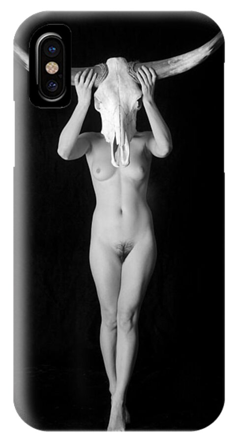 Nude B&w iPhone X Case featuring the photograph Katy 2 by Scott Yeomans