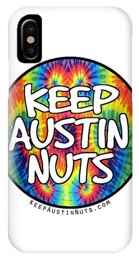 Keep Austin Weird iPhone X Case featuring the digital art Keep Austin Nuts by Ismael Cavazos