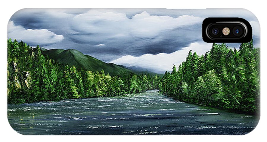 Stephen Daddona iPhone X Case featuring the painting Kenai by Stephen Daddona