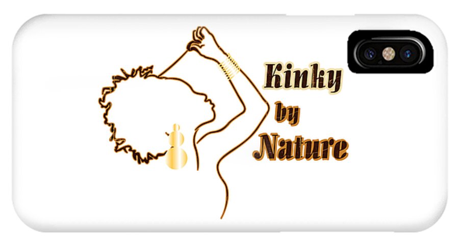 Kinky iPhone X Case featuring the digital art Kinky by Nature by Rachel Natalie Rawlins