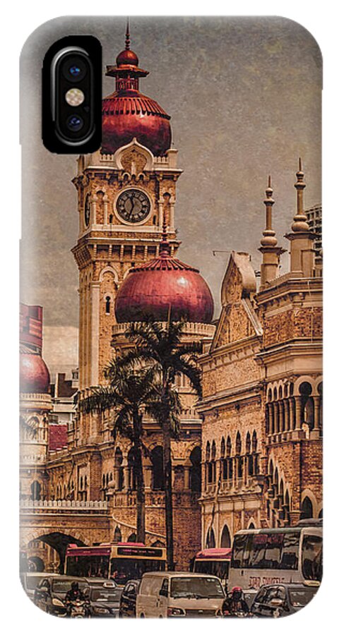 Architecture iPhone X Case featuring the photograph Kuala Lumpur, Malaysia - Red Onion Domes by Mark Forte