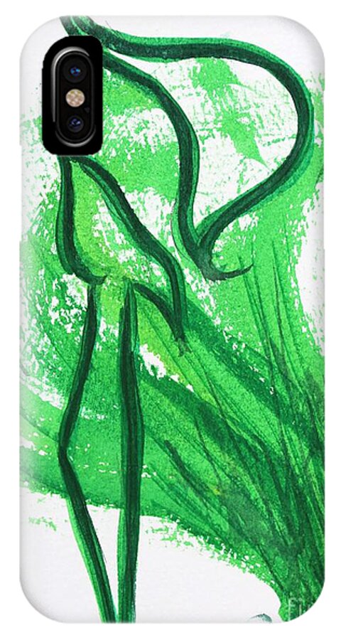 Kuf Kuph Caph Surround iPhone X Case featuring the painting Kuf In The Reeds by Hebrewletters SL