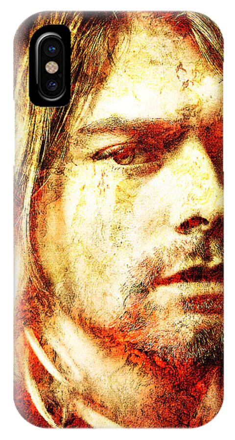 Kurt Cobain iPhone X Case featuring the photograph Kurt by J U A N - O A X A C A
