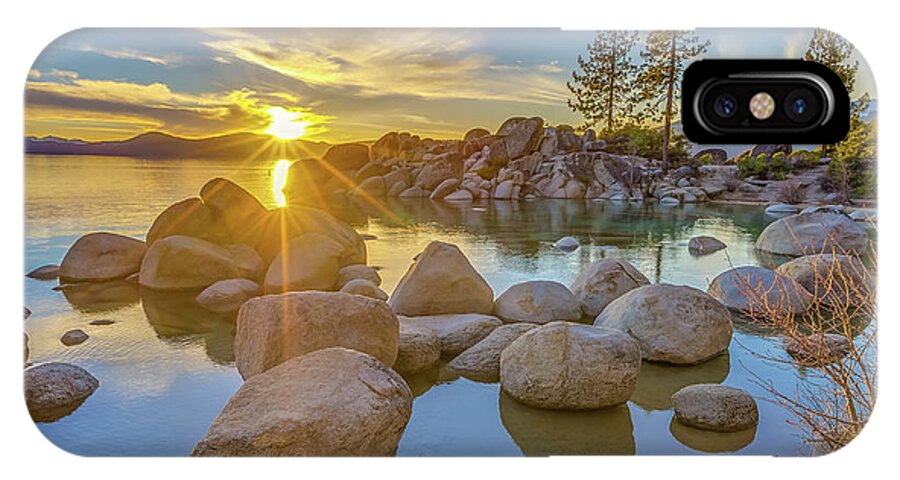 California iPhone X Case featuring the photograph Lake Tahoe Spring Starburst by Scott McGuire