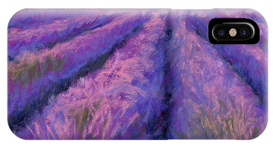 Lavender iPhone X Case featuring the pastel Lavender Field by Vikki Bouffard