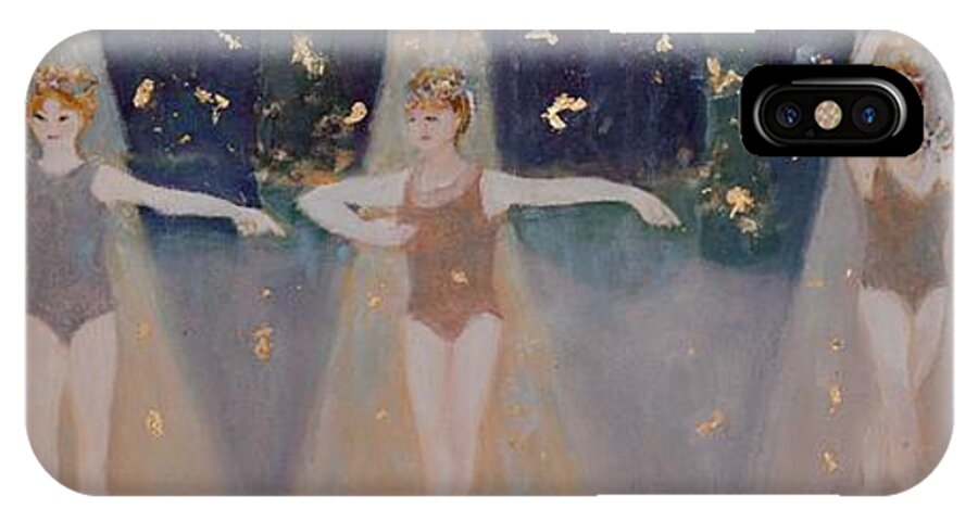 Ballet iPhone X Case featuring the painting Les Cinq Positions by Julie Todd-Cundiff