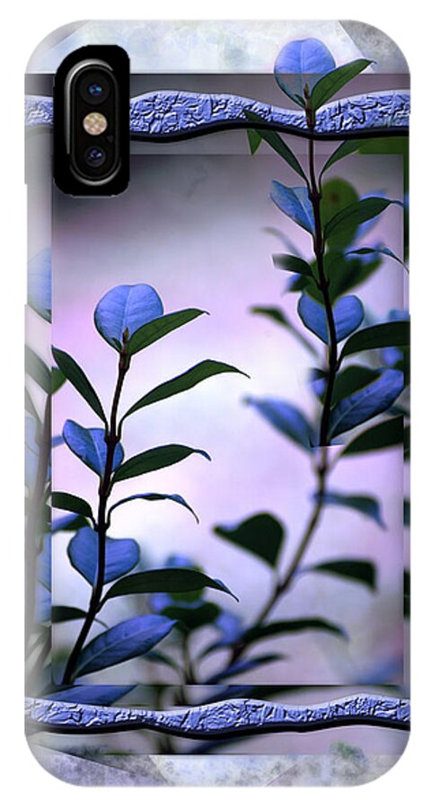 Purple iPhone X Case featuring the digital art Let Free the Pain by Vicki Ferrari