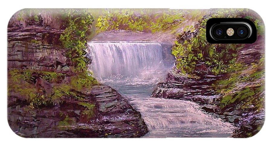 Colors iPhone X Case featuring the painting Letchworth State Park by Michael Mrozik
