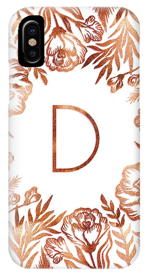  iPhone 14 monogram initials floral letter D roses vintage  flowers Case : Cell Phones & Accessories