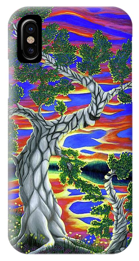 Rebecca iPhone X Case featuring the painting Life of Trees by Rebecca Parker
