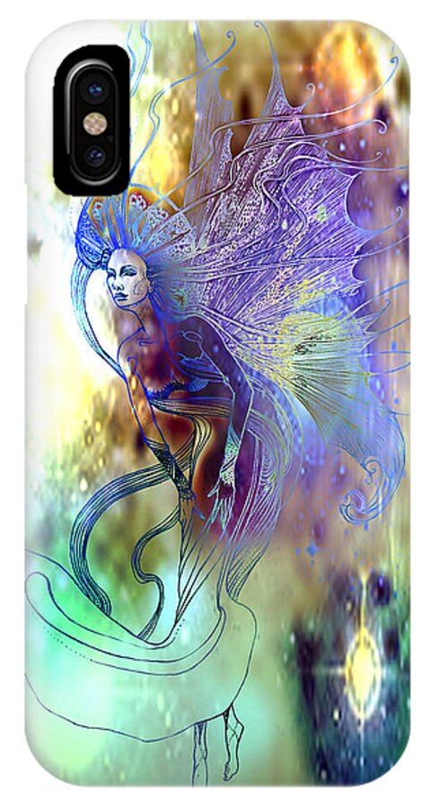 Fairy iPhone X Case featuring the painting Light Dancer by Ragen Mendenhall