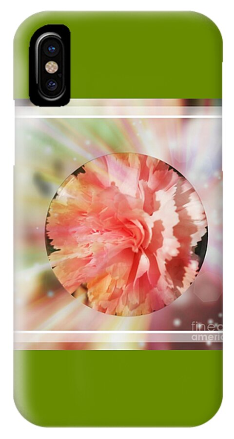 Carnations iPhone X Case featuring the photograph Light Layers by Rachel Hannah