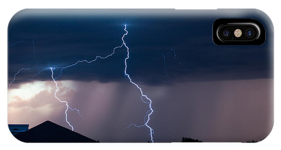 Lightning iPhone X Case featuring the photograph Lightning 2 by Stephen Holst