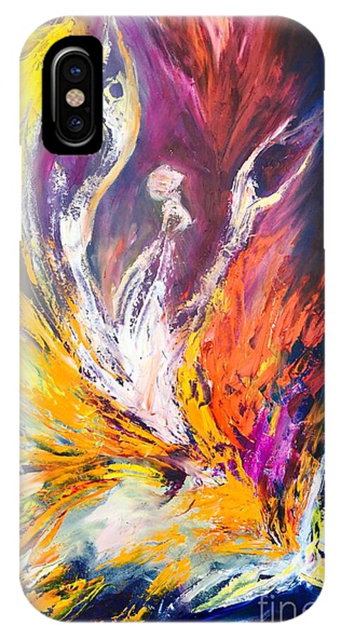 Wanderer iPhone X Case featuring the painting Like Fire in the Wind by Marat Essex