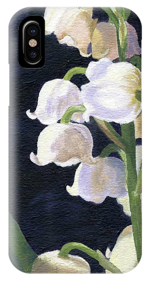 Flowers iPhone X Case featuring the painting Lily of the Valley by Lynne Reichhart