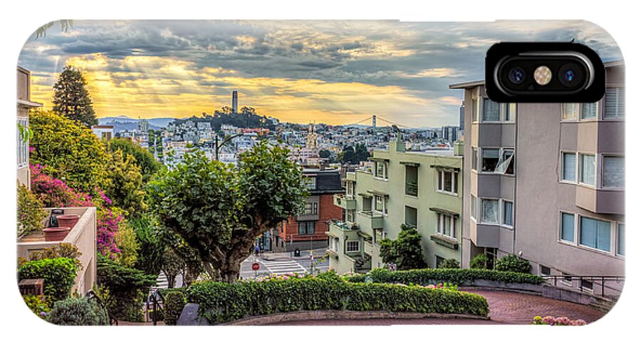 San Francisco iPhone X Case featuring the photograph Lombard Street in San Francisco by James Udall