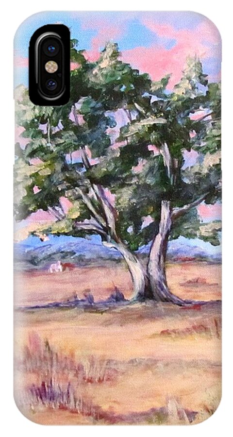 Oak Tree iPhone X Case featuring the painting Lone Oak by Barbara O'Toole