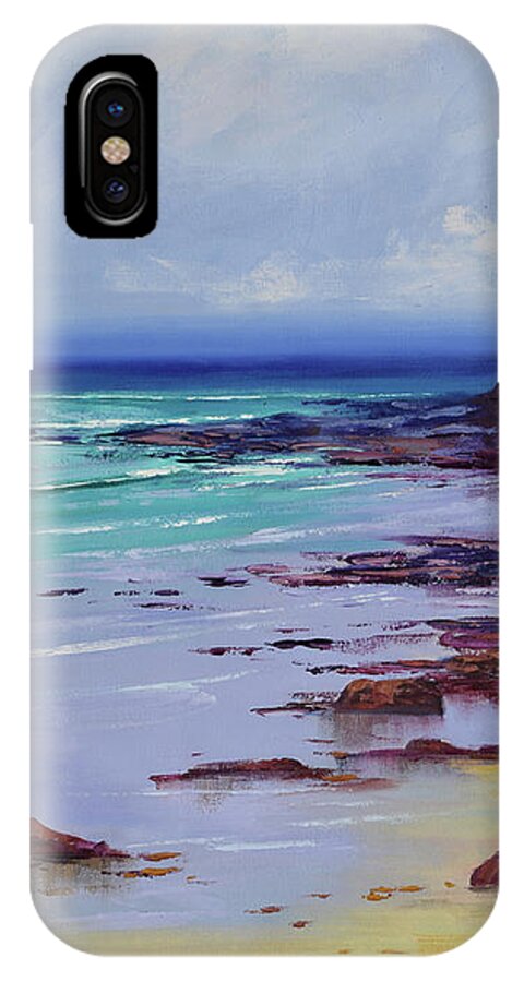 Nature iPhone X Case featuring the painting Low tide colors by Graham Gercken