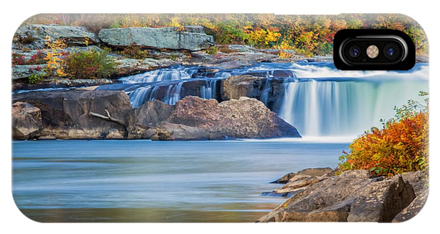 Lower iPhone X Case featuring the photograph Lower Ohiopyle Falls by Jennifer Grover