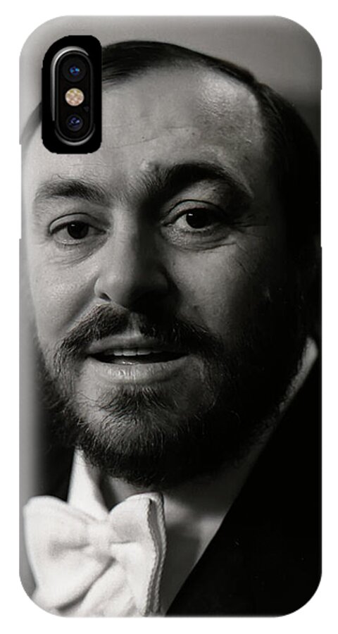 Pavarotti iPhone X Case featuring the photograph Luciano Pavarotti by KG Thienemann