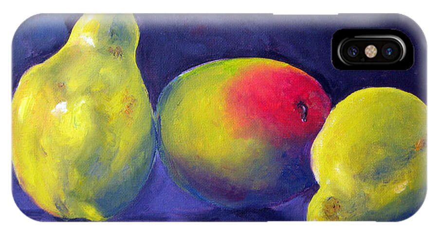 Still Life iPhone X Case featuring the painting Luscious Trio by Lisa Boyd