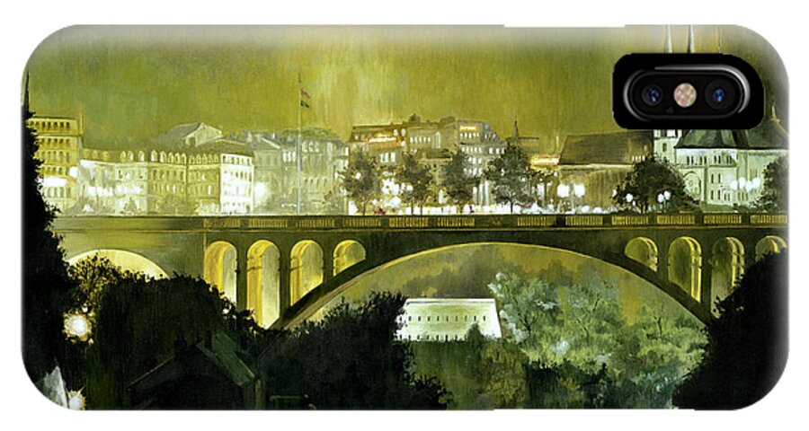 Luxembourg iPhone X Case featuring the painting Luxembourg by Michael Frank