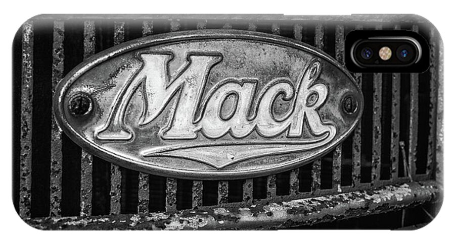 Mack Truck iPhone X Case featuring the photograph Mack truck emblem by Matthew Pace