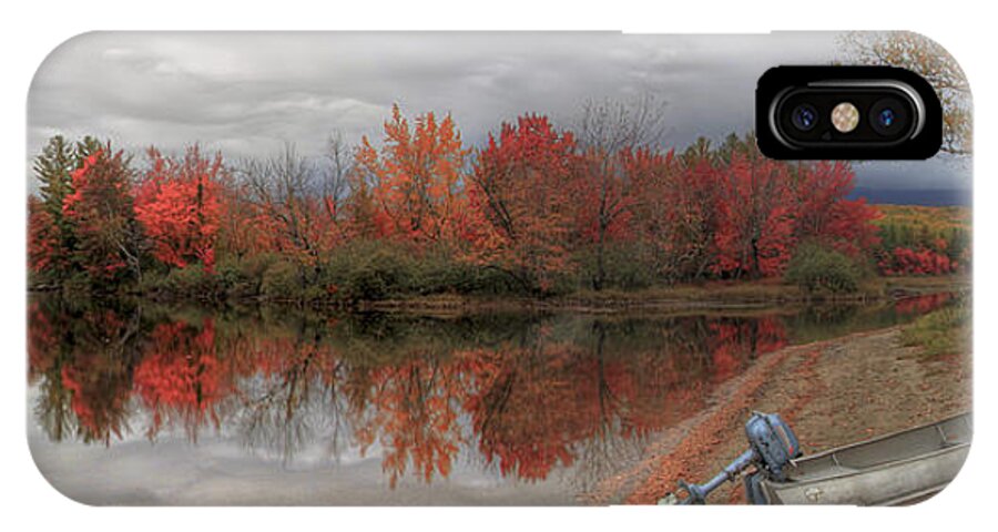 Maine iPhone X Case featuring the photograph Maine Lake in Autumn by Jack Nevitt