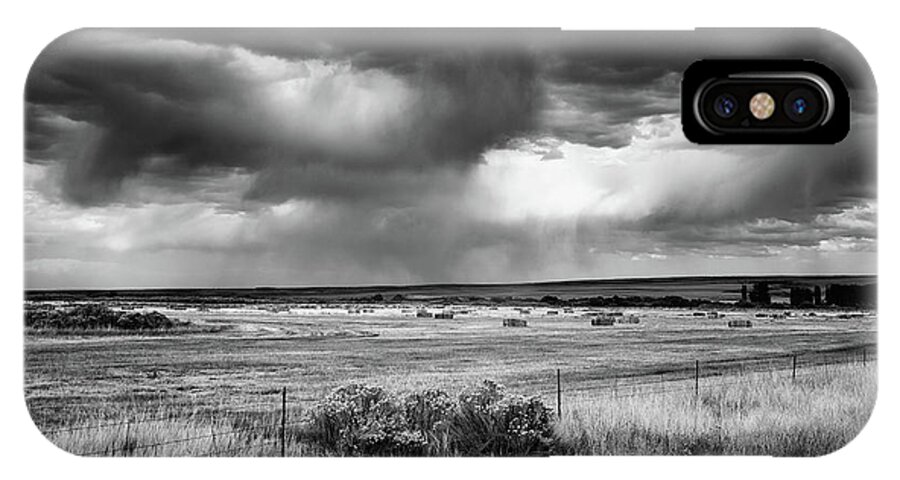 Farmland iPhone X Case featuring the photograph Malheur Storms Clouds by Steven Clark